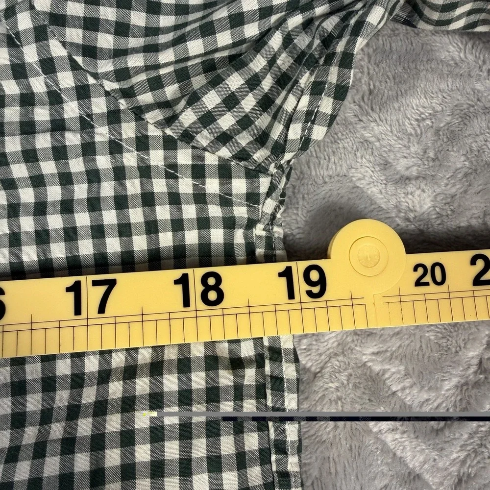Ralph Lauren Shirt Boys Large 14-16 Green Gingham Button Down Long Sleeve Top